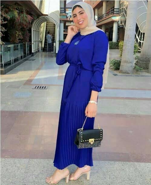 Hijab Girl In Blue Dress Salam 4 Jari Viral Video