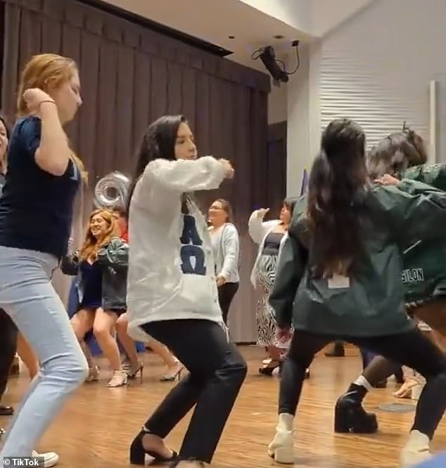Video of the dance was posted to X on Wednesday and has since amassed more than 41,000 likes and 5,000 comments, with many calling it an act of'cultural appropriation'